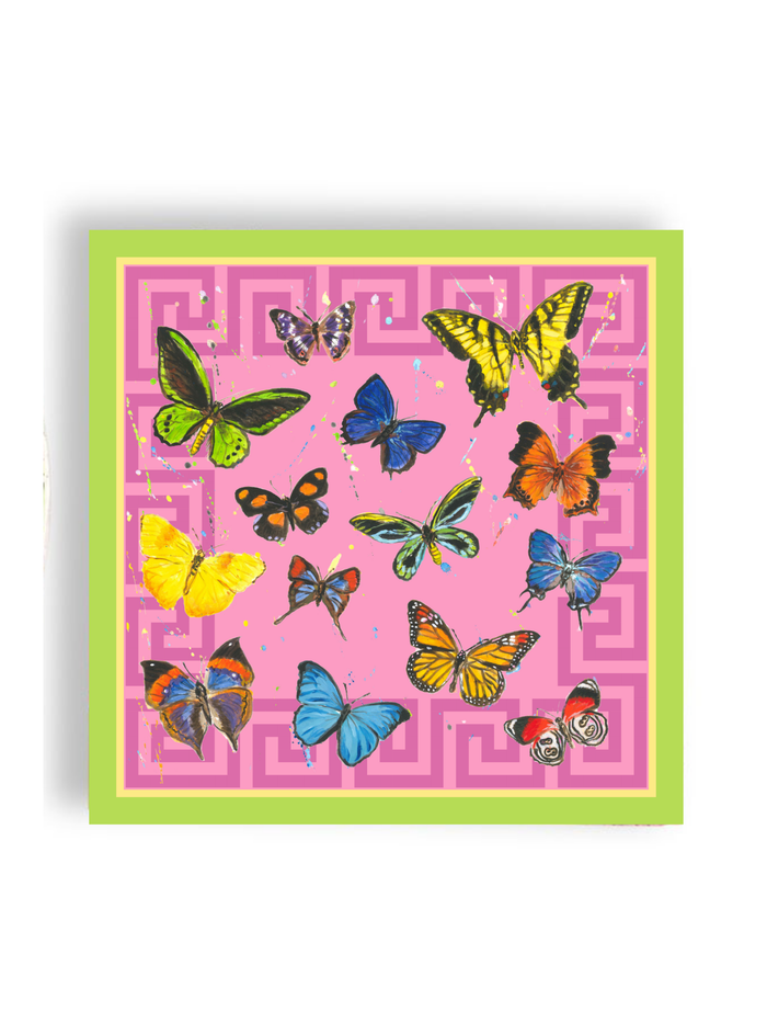 Butterfly Greek Key 24ct Cocktail Napkin Separates (3ply)