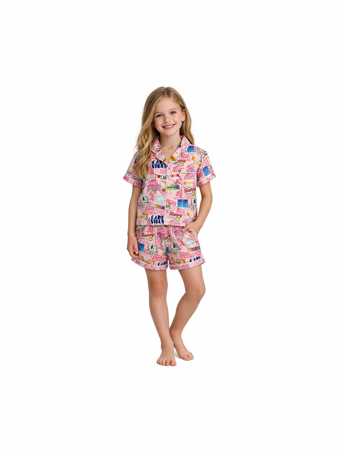 Camp Stickers PJ Set