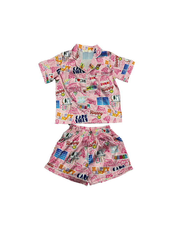 Camp Stickers PJ Set