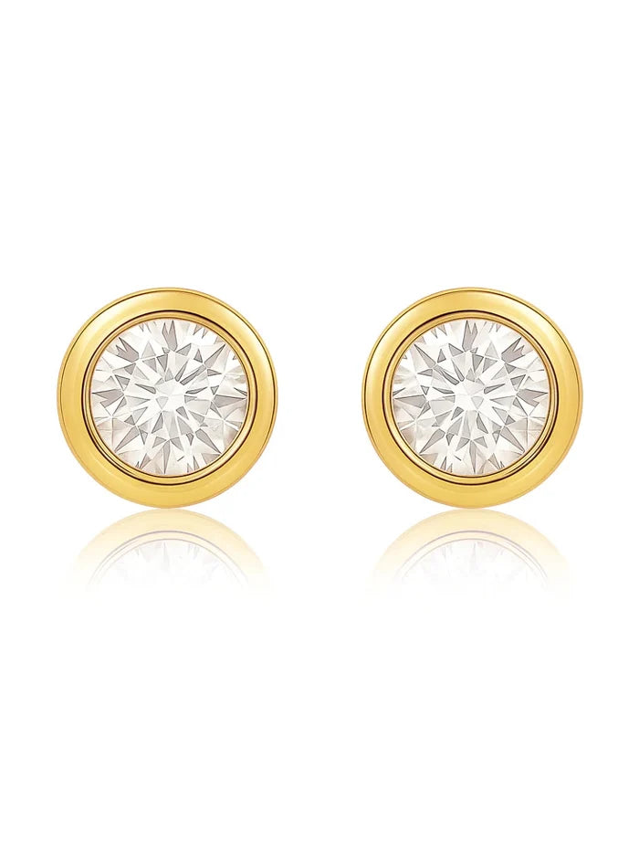 Cateana Bezel Stud Earring
