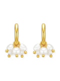Chara Mini Hoop Pearl Earring