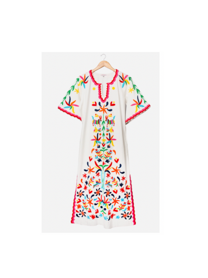 Charming Caftan Veracruz Embroidery Dress