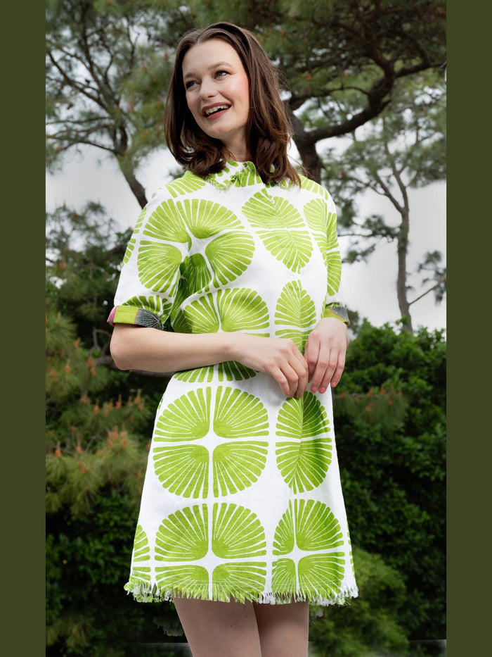 Chatham Dress - Palm Leaf Print