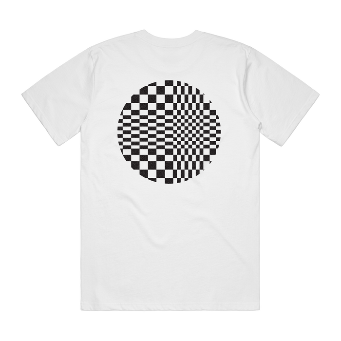 CHECKERED MEATBALL TEE WHITE
