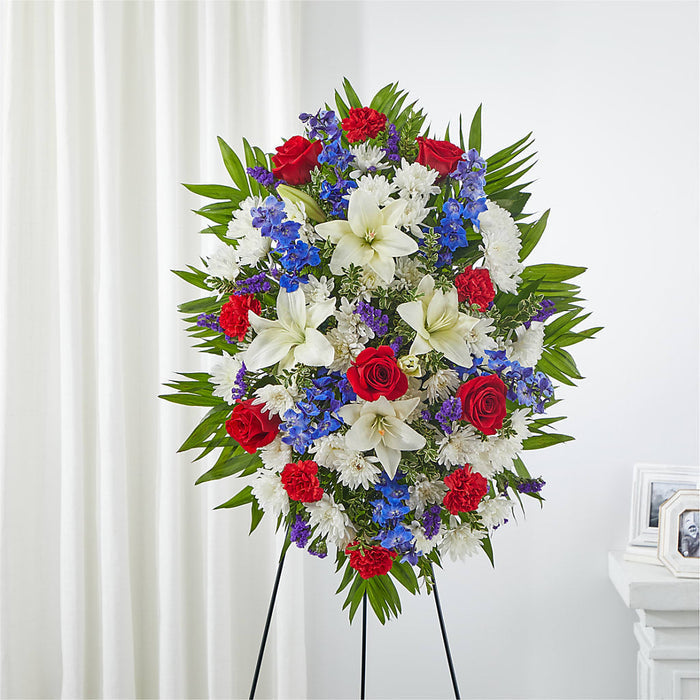 Cherished Service Standing Spray – BUEHLER'S FLORAL, Wooster OH