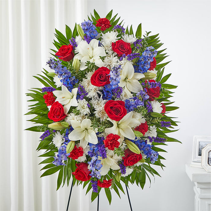 Cherished Service Standing Spray – BUEHLER'S FLORAL, Wooster OH