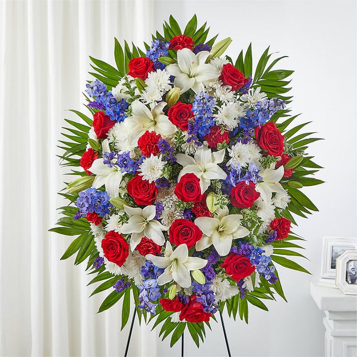 Cherished Service Standing Spray – BUEHLER'S FLORAL, Wooster OH