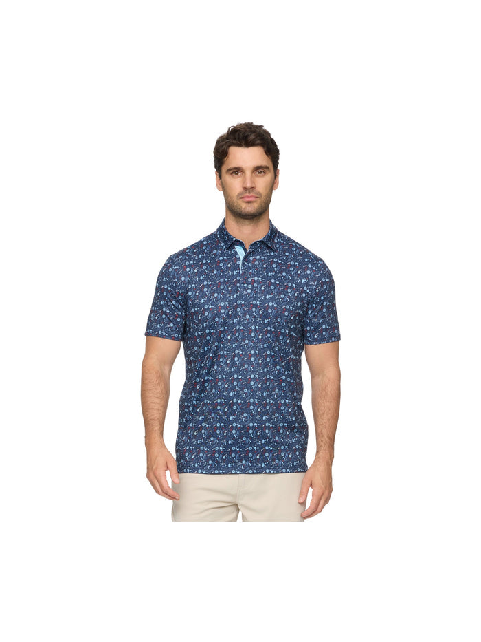 Chester Americana Summer BBQ Print Performance Polo