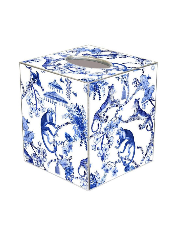 Chic Monkey Blue Tissue Box Cover