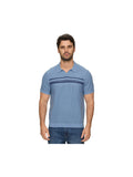 Clarksville Short Sleeve Chest Stripe Sweater Polo