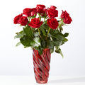 Classic Love Red Rose Bouquet with Luxe Swirl Vase – BUEHLER'S FLORAL, Wooster OH