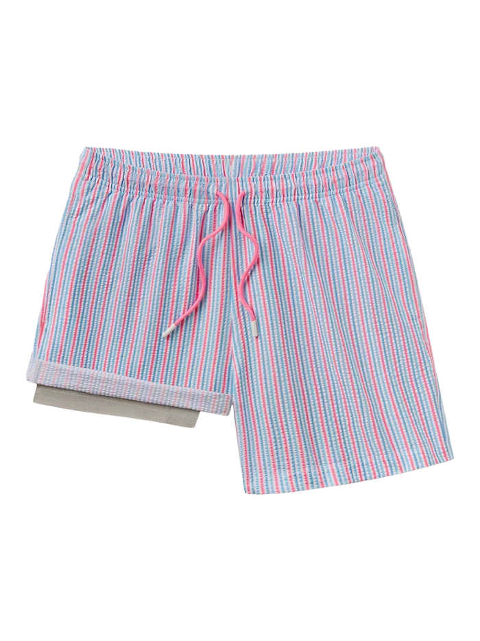 Clubhouse Seersucker Swim Shorts