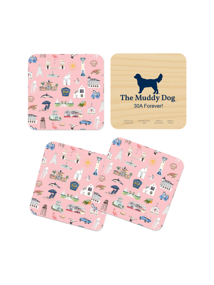 Coastal Décor – 30A Forever! Coasters (Boxed Set Of Four)