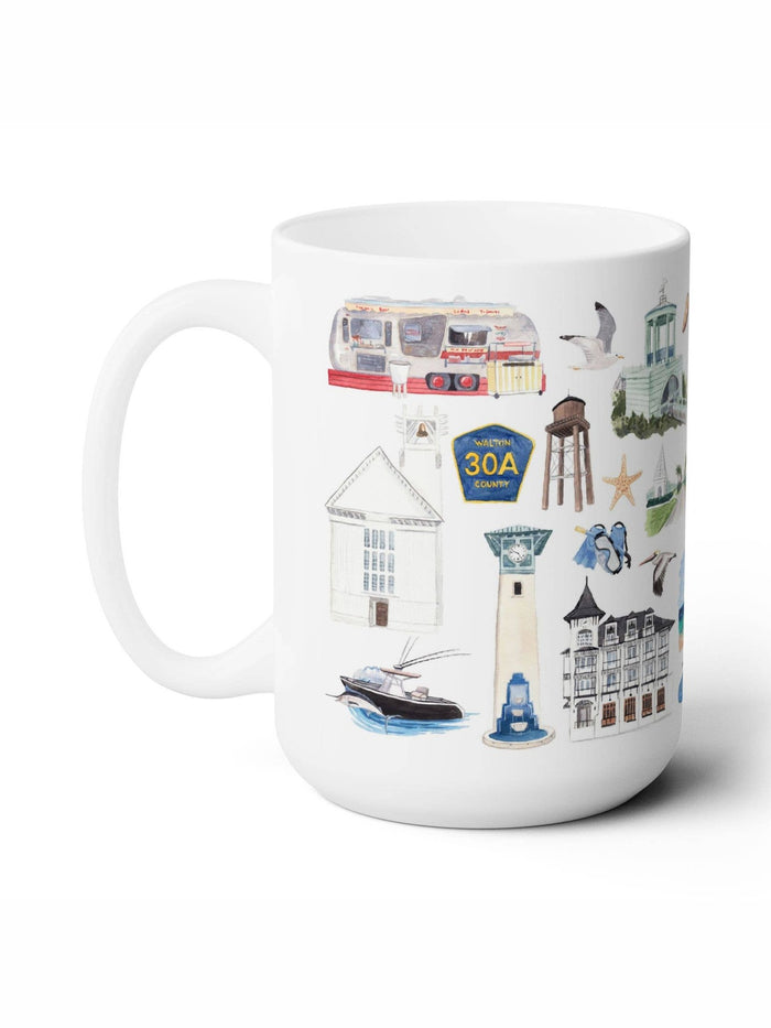 Coastal Décor – Whimsical 30A Ceramic Mug