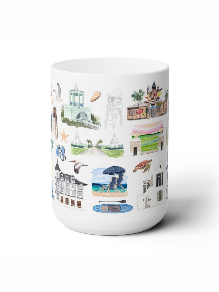Coastal Décor – Whimsical 30A Ceramic Mug