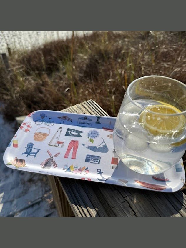 Coastal Décor – Whimsical 30A Pink Serving Tray - 3 Sizes