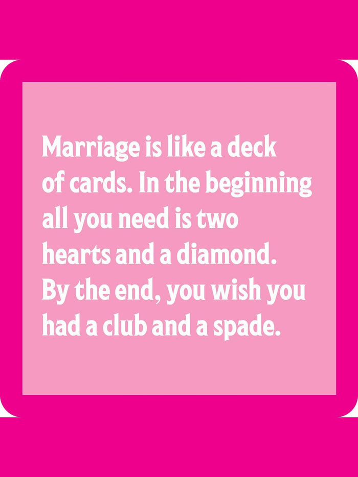 COASTER: Marriage deck of cards