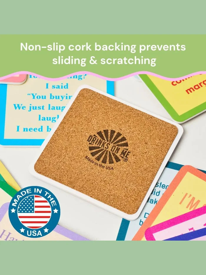 COASTER My Back goes Out | Funny Home Gift | Home Bar Deco