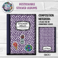 Composition Notebook:  Restickable Sticker Album