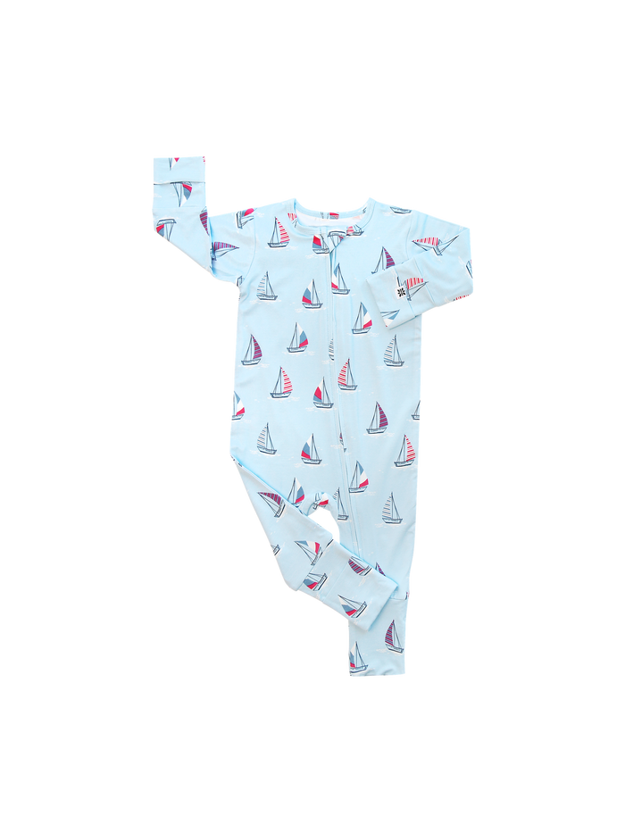 Convertible Romper - Sailboats