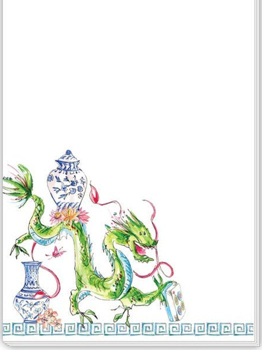 Crack Dot Bam Mahjong Dragon Large Notepad