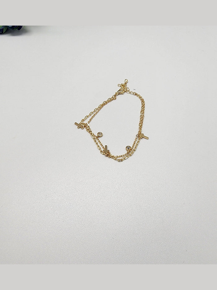 Cross Layered Bracelet