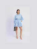 Cutwork Embroidery Mini Shirt Dress