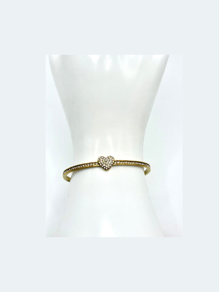 CZ Heart Bangle