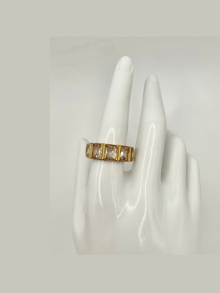 CZ Square Ring