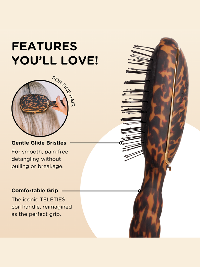 Detangler Hair Brush for Fine Hair - Tortoise