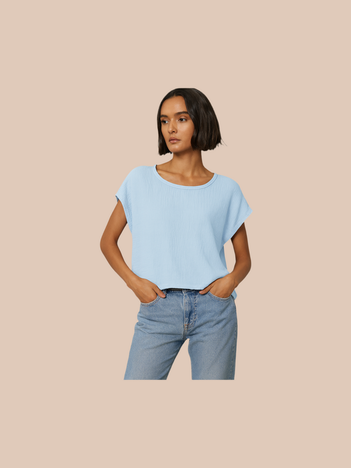 Dolman Top - Cloudy Sky
