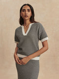 Dora Knit Top 2.0 - Snow white/ Black