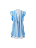 Eden Dress - Cornflower Leaf