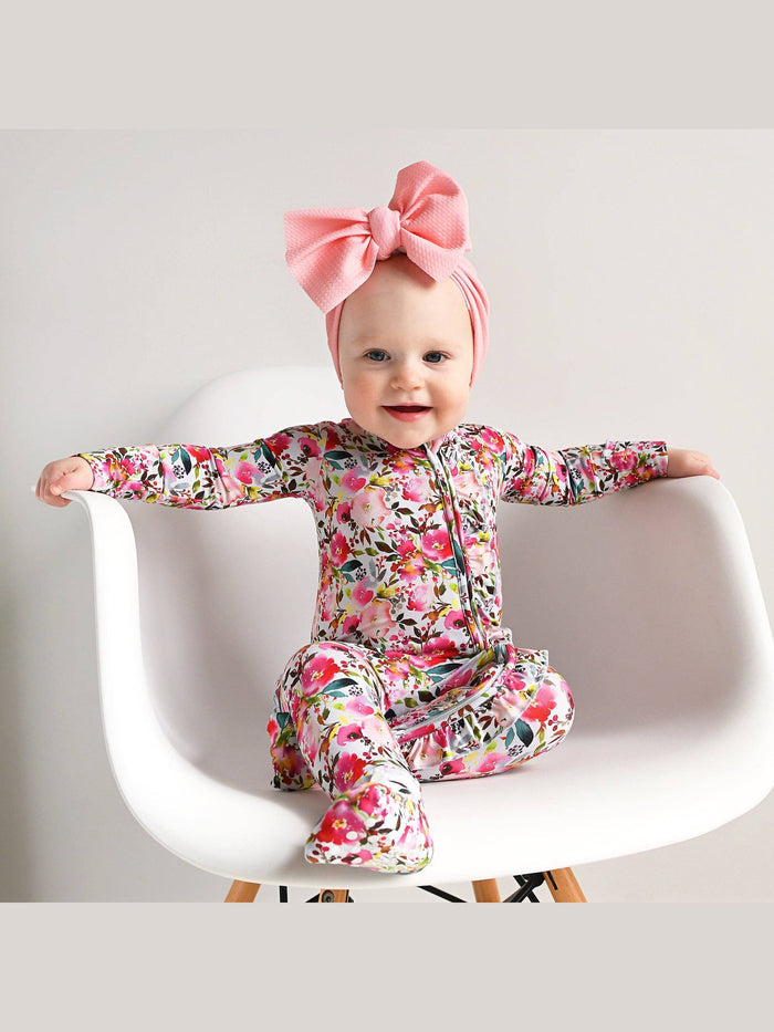 Eloise Ruffle E Zip Bamboo Baby Outfit Sleepies Little