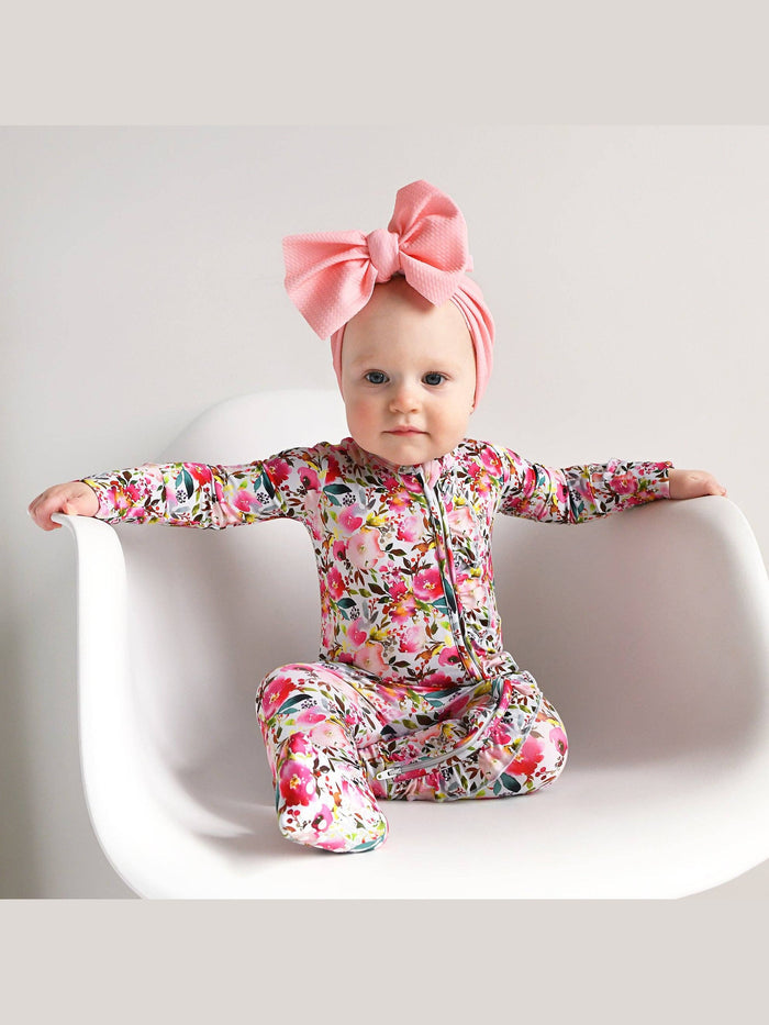 Eloise Ruffle E Zip Bamboo Baby Outfit Sleepies Little