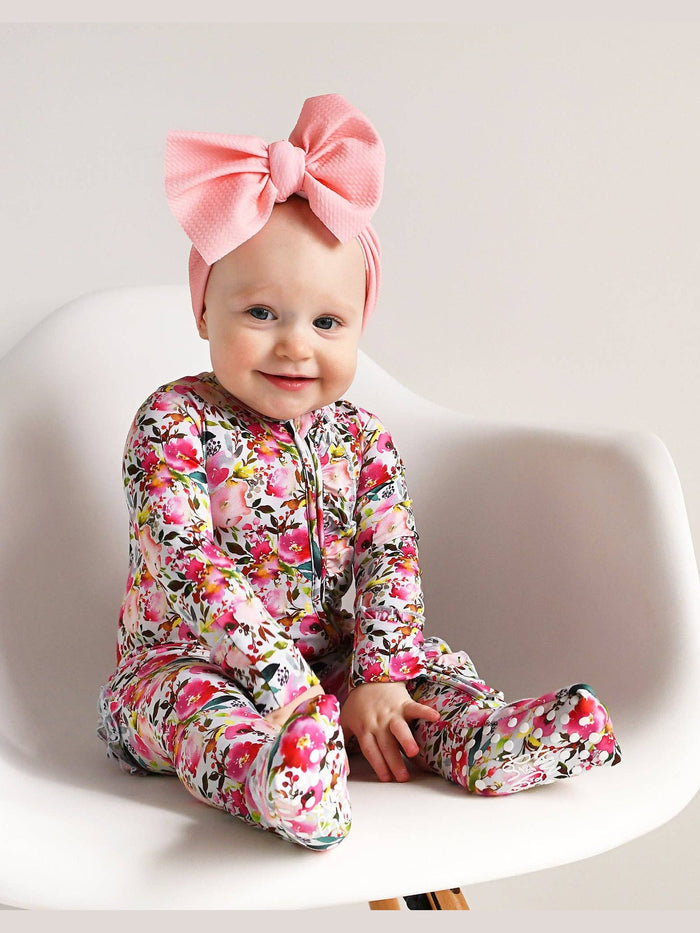 Eloise Ruffle E Zip Bamboo Baby Outfit Sleepies Little
