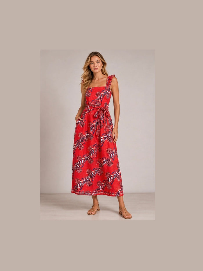 Elsie Dress - Crimson Ascent