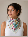 Embroidered Bandana - Beige