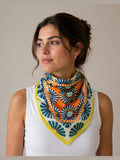 Embroidered Bandana - Midnight Blue