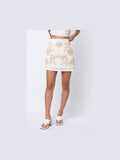 Enid Embroidered Mini Skirt