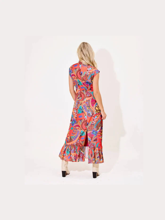 Estelle Dress - Elegant Jewel Box Print for Fall Weddings