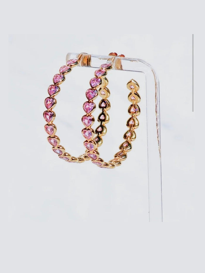 Eternal Love Hoops - Pink