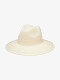 High Crown Cream Mesh Fedora Hat Angled View