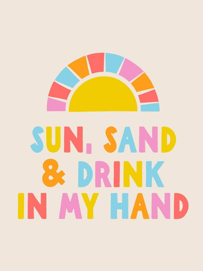Festive Funny Napkins | Sun, Sand & Drink In My Hand
