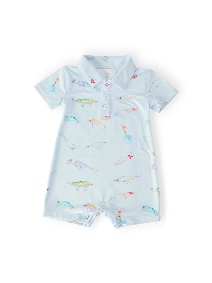 Fish Hook Polo Shorty One-Piece