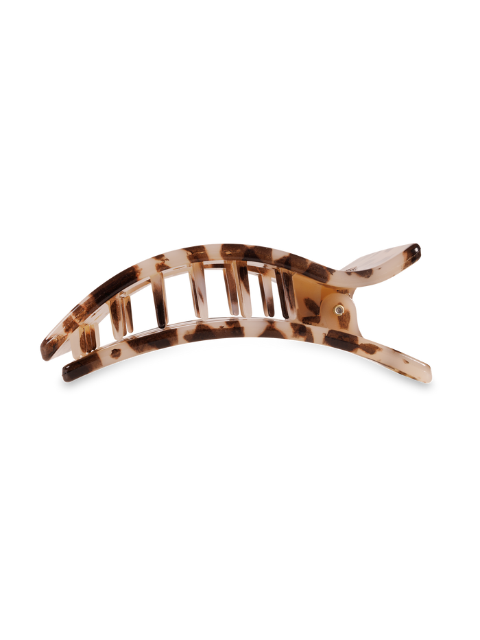 Flat Rectangle Hair Clip | Large | Blonde Tortoise