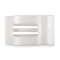 Flat Rectangle Hair Clip | Large | Coconut White