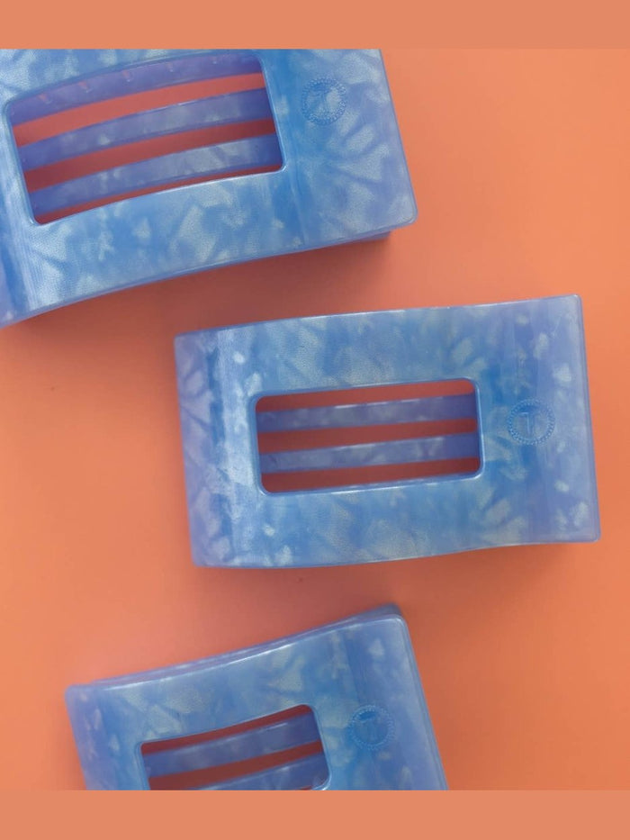 Flat Rectangle Hair Clip | Medium | Blue Lagoon