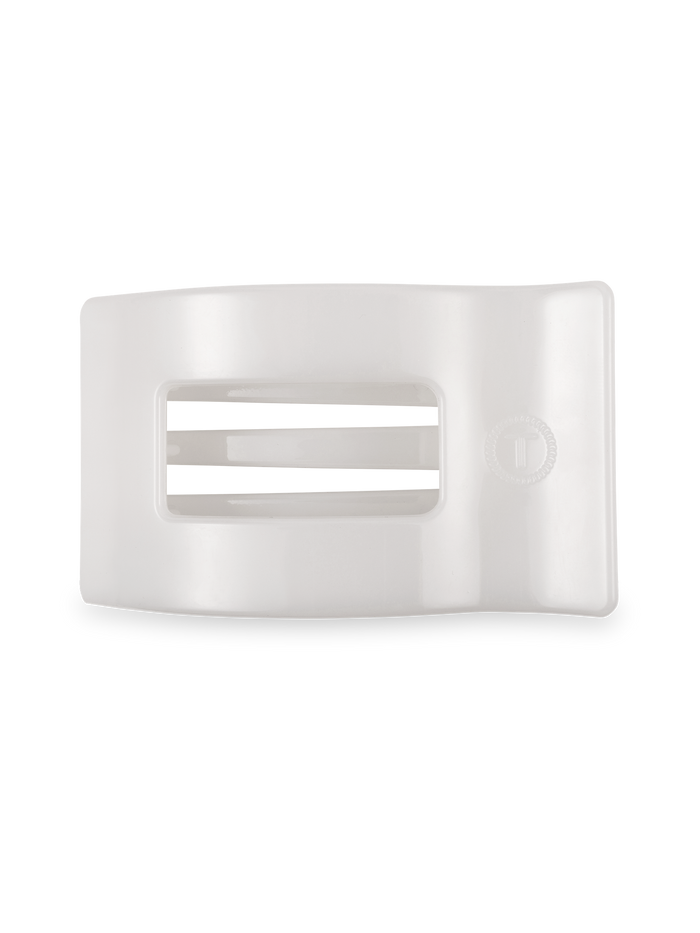 Flat Rectangle Hair Clip | Medium | Coconut White