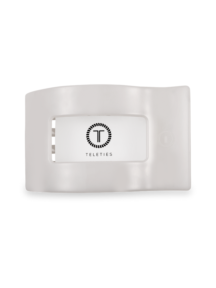 Flat Rectangle Hair Clip | Medium | Coconut White